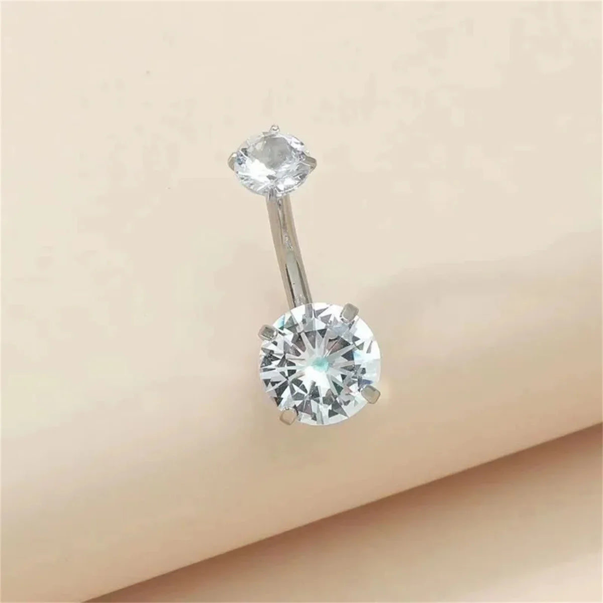 7Pcs Stainless Steel Zircon Navel Ring Set Gift,Vacation Beach Beach Jewelry