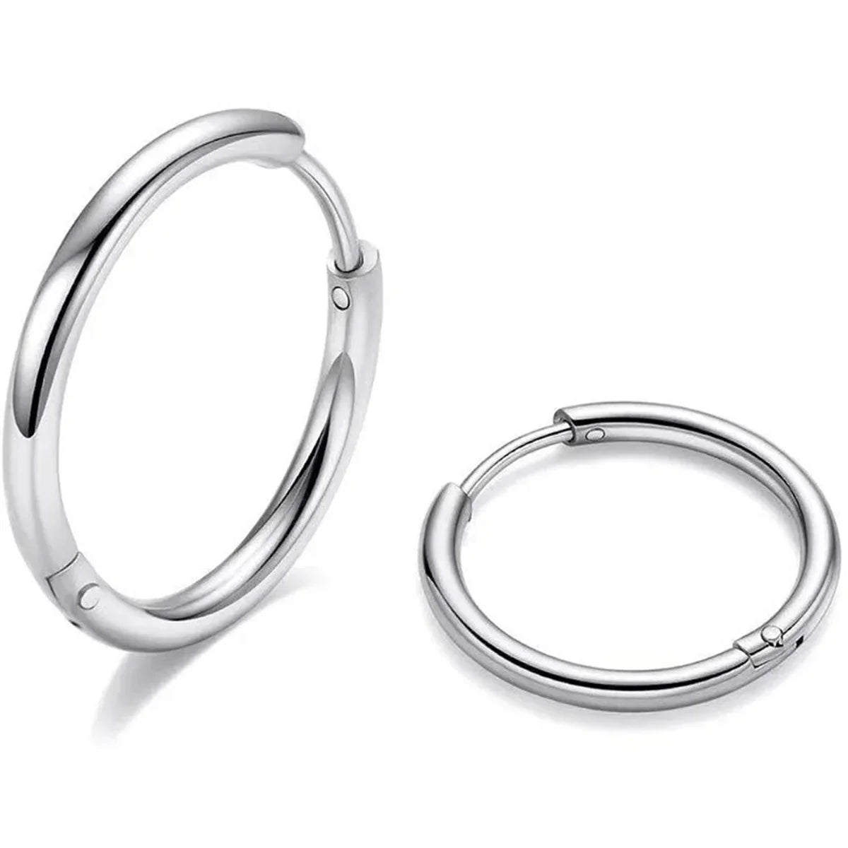 2/6pcs 316L Stainless Steel Huggie Hoop Earrings for Women Men,Cartilage Tragus Helix Daith Hypoallergenic Piercing Jewelry