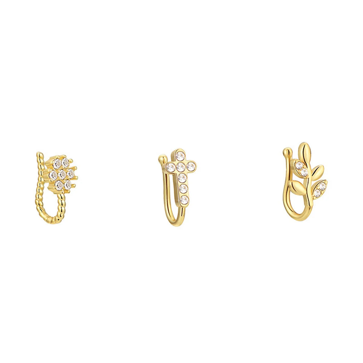 3/6pcs 16G 316L Stainless Steel Bat Fake Septum Ring,Non-Pierced Fake Nose Rings Clip On Nose Hoop Faux Septum Piercing Jewelry