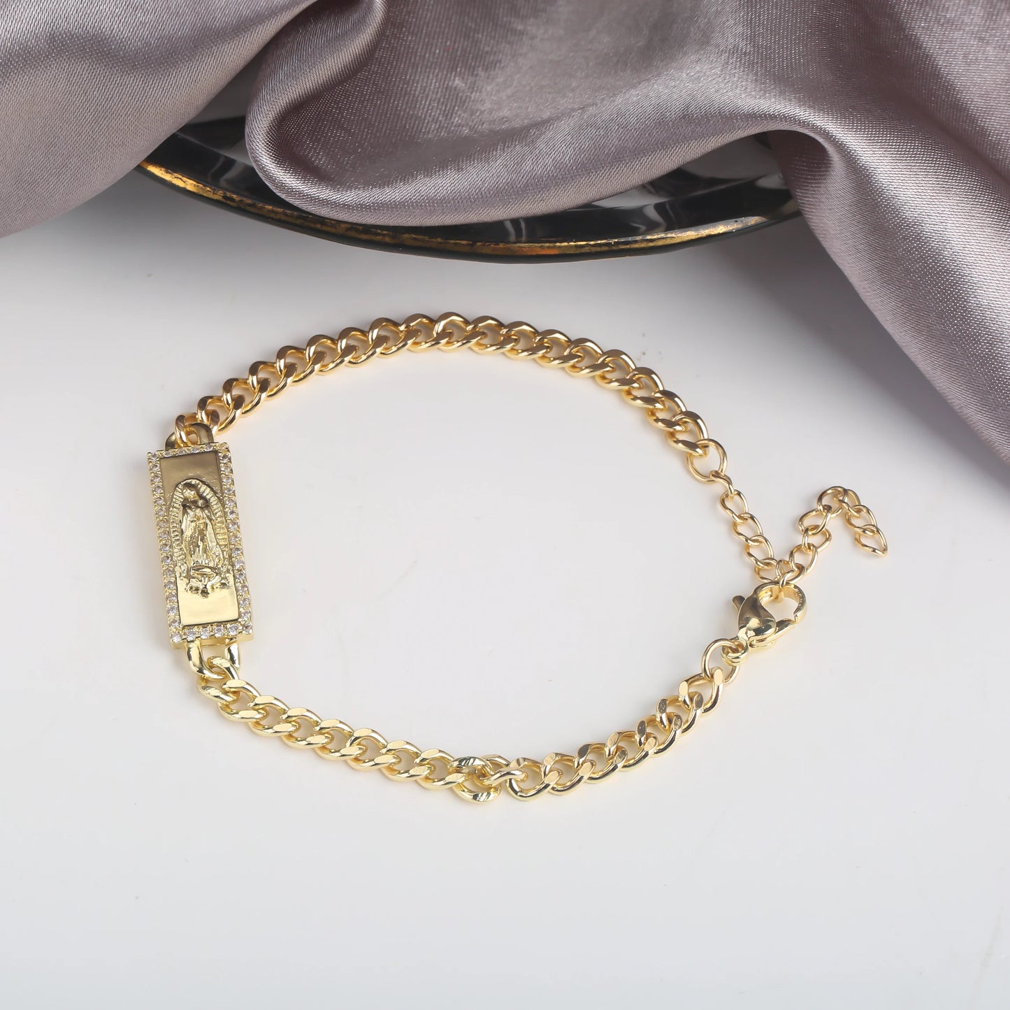 High Quality St. Jude Bracelet Copper Drip Oil Madonna Bracelet For Woman Man Party Birthday Daily Wear Religious Jewelry Gift