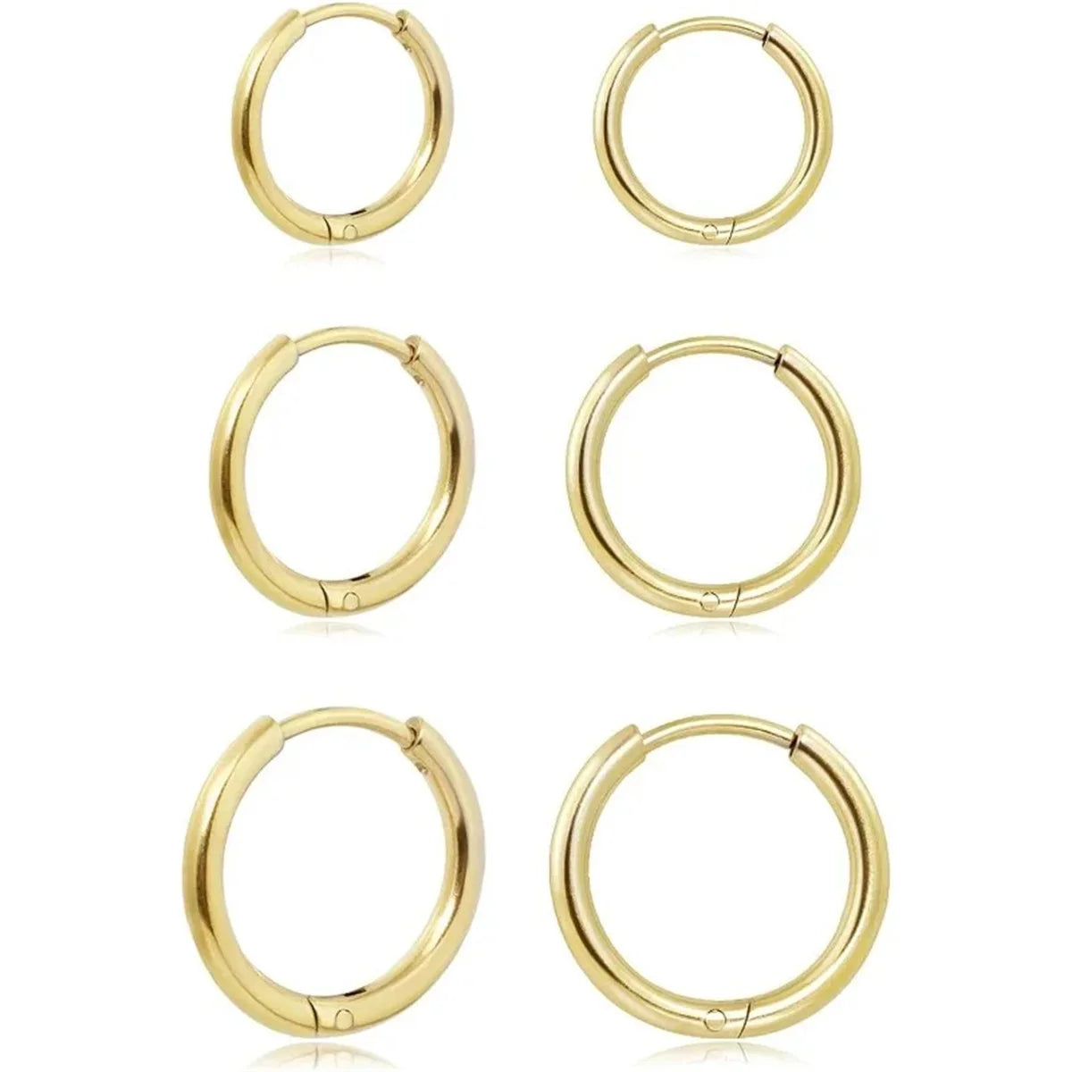 2/6pcs 316L Stainless Steel Huggie Hoop Earrings for Women Men,Cartilage Tragus Helix Daith Hypoallergenic Piercing Jewelry
