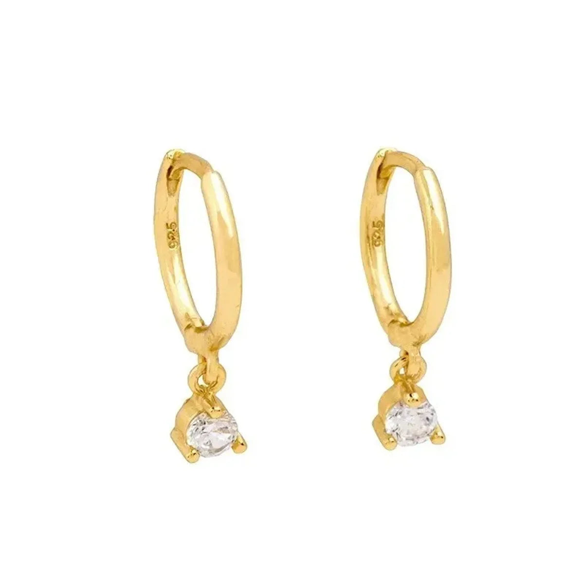 2/8pcs Fashion Novel Stainless Steel Huggies Hoop Earrings,Little Crystal Zirconia Pendant Cartilage Helix Ear Piercing Jewelry