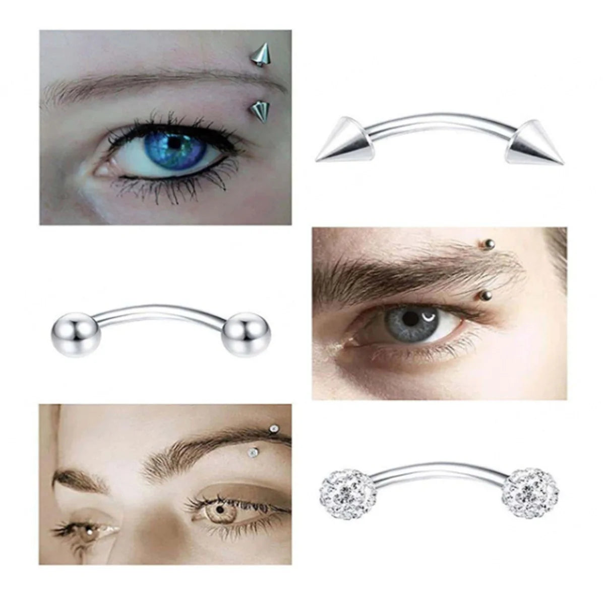 11Pcs Hypoallergenic Stainless Steel Rook Piercing Jewelry Set,Eyebrow Rings Cartilage Daith Tragus Helix Piercing Jewelry