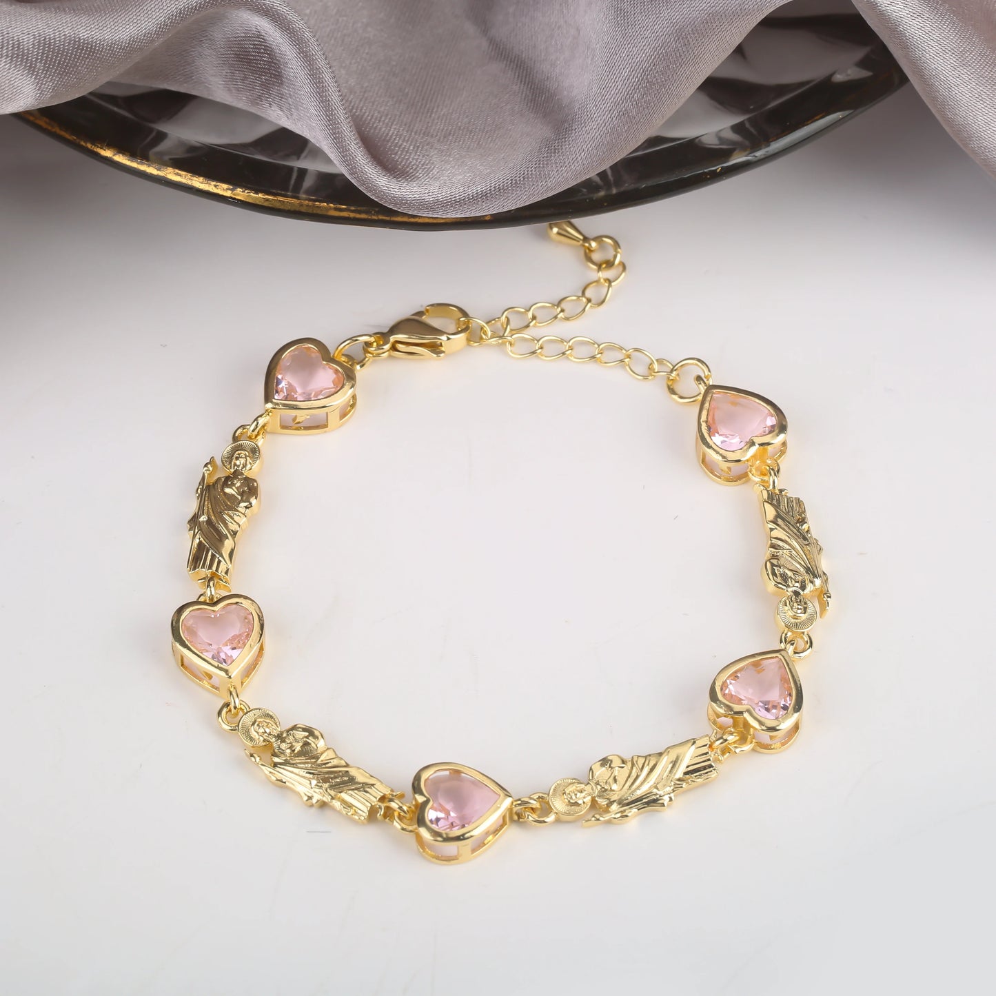 New Design Rosette Chain Virgin Mary Bracelet Fashion Woman Adjustable Bracelet Delicate Birthday Party Jewelry Gift Wholesale