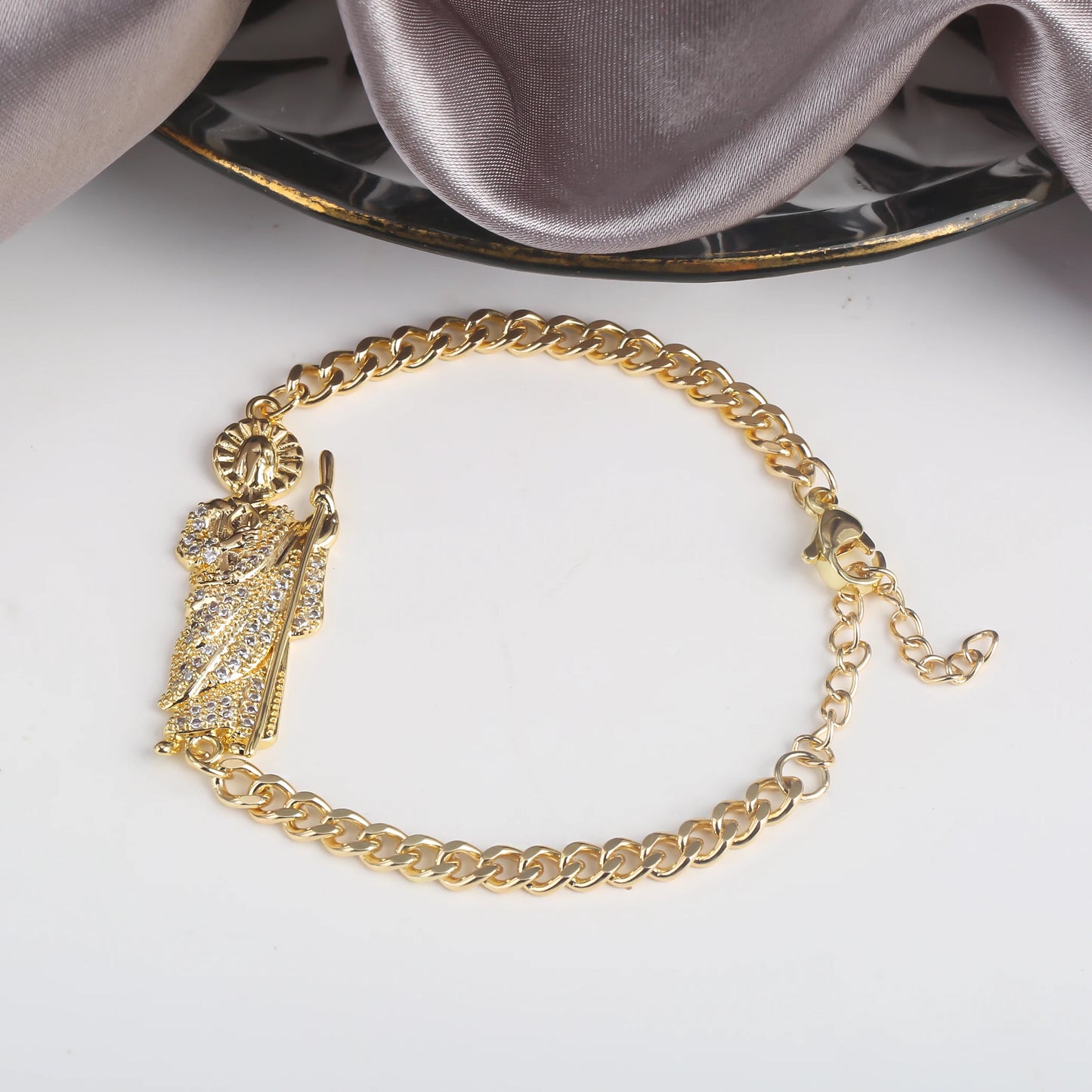 High Quality St. Jude Bracelet Copper Drip Oil Madonna Bracelet For Woman Man Party Birthday Daily Wear Religious Jewelry Gift
