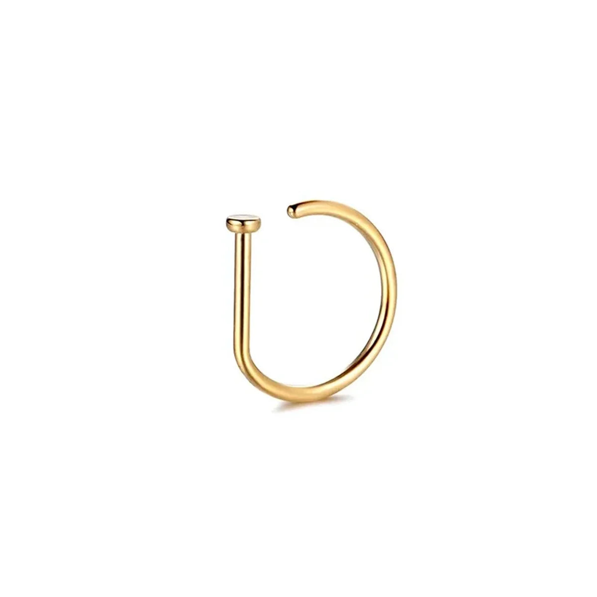 3-5Pcs Hypoallergenic 316L Stainless Steel Fake Piercing Nose Rings,D-Shape Septum Nose Ring Clip On Nose False Piercing Jewelry