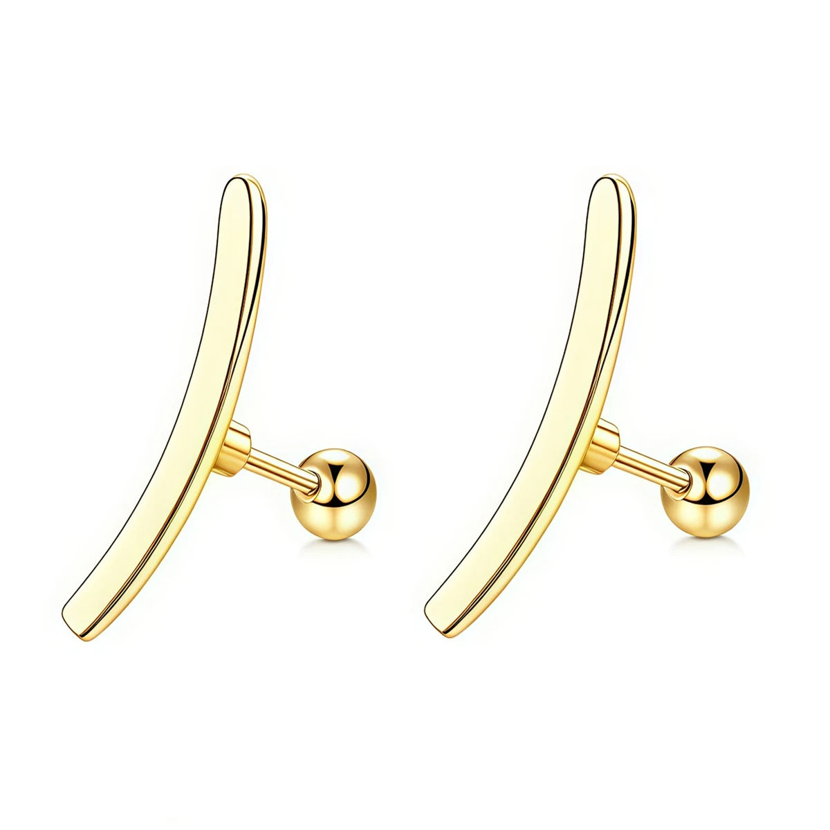 2Pcs 16G Stainless Steel Screw Back Stud Earrings for Women,Cubic Zerconia Cartilage Conch Helix Ear Piercing Jewelry