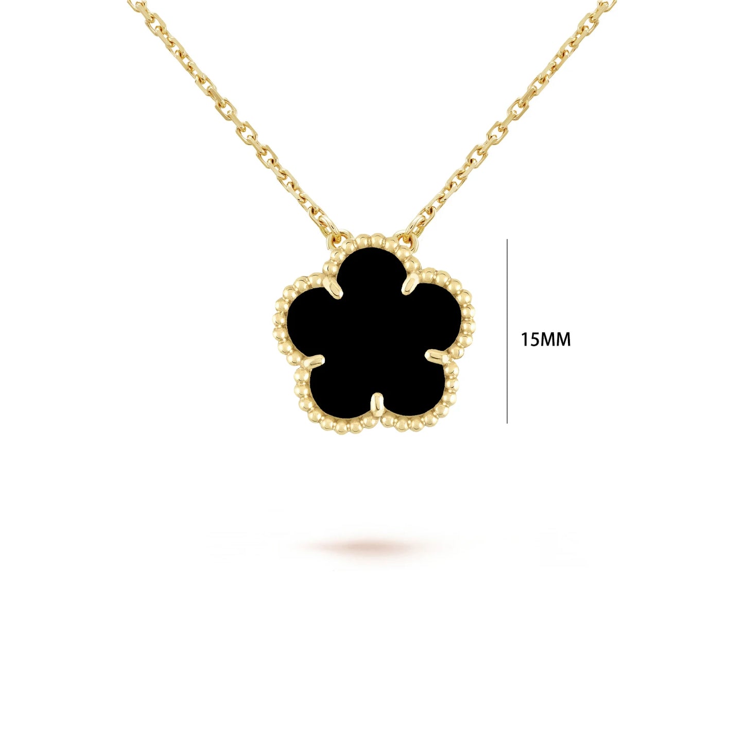 Simple 15mm Natural Shell Stone Five-Leaf Flower Set Bracelet Necklace Classic Flower Woman Jewelry Sets For Party Daily Wear