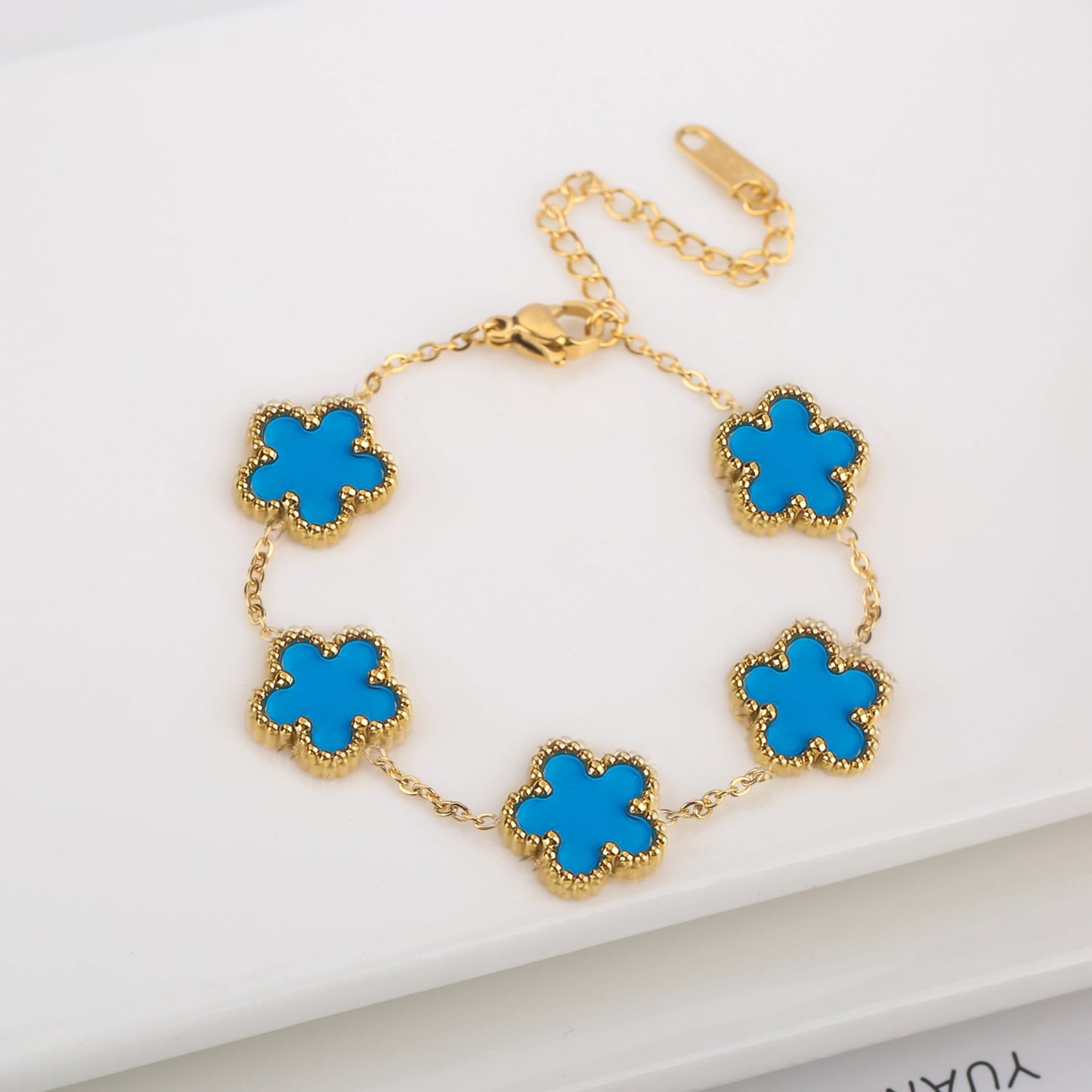 High Quality Stainless Steel Five Leaf Flower Women Jewelry Set Bracelet Necklace Earrings Simple for Woman Clover Brand Jewelry