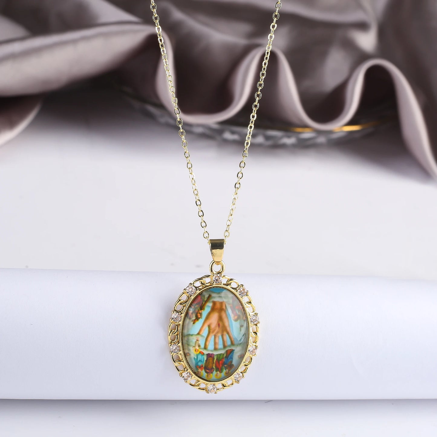 9 Style Fashion Virgin Mary St. Jude Pendant Necklace Classic for Religious Figures Jewelry Choker Chain Daily Wear Party Gift