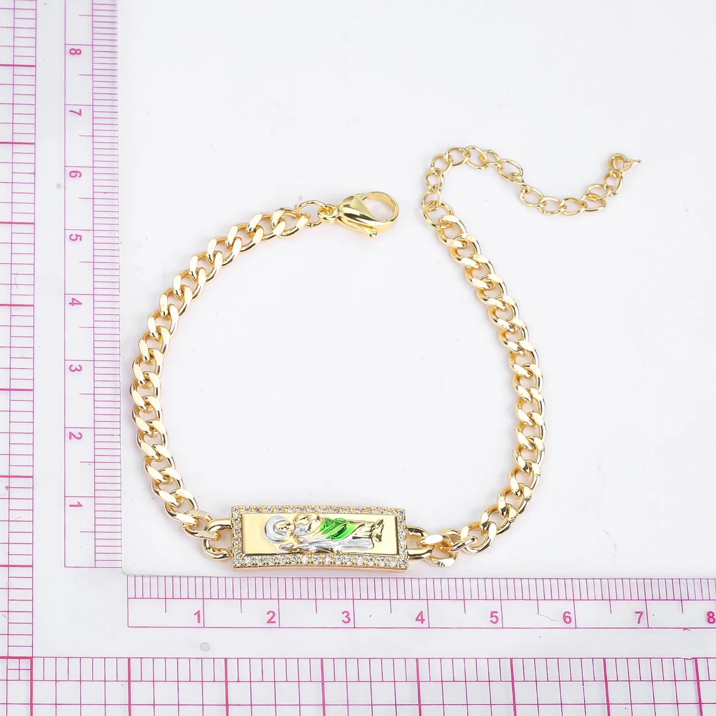 High Quality St. Jude Bracelet Copper Drip Oil Madonna Bracelet For Woman Man Party Birthday Daily Wear Religious Jewelry Gift
