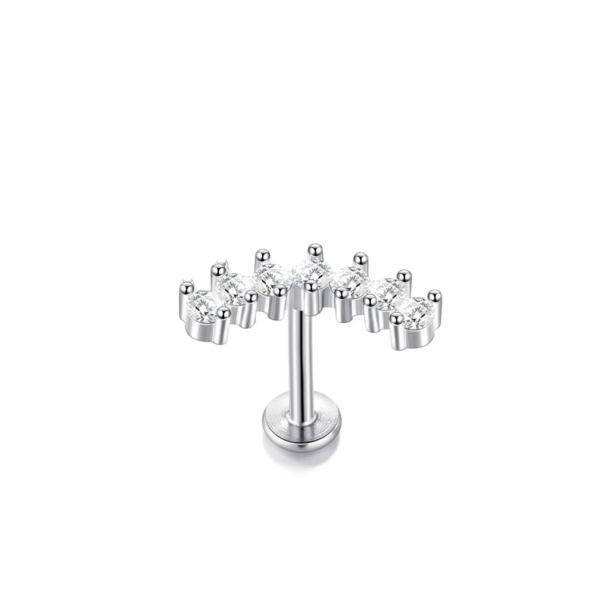 1/5Pcs 316L Stainless Steel Delicate Flower Tragus Cartilage Stud Earring,Internally Threade Daith Helix Ear Piercing Jewelry