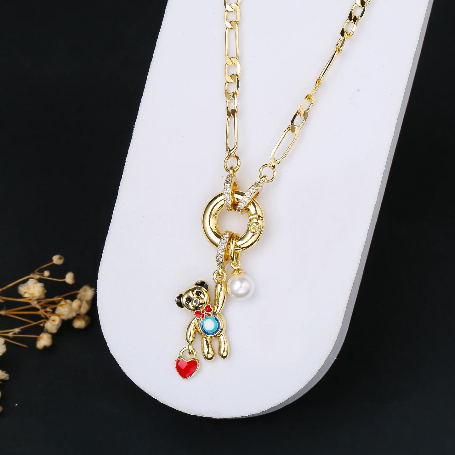 7 Style Shiny Cubic Zirconia Animal Bird Cat Pendant Necklace Personalized for Woman Party 3:1 Chain Jewelry Choker Daily Wear