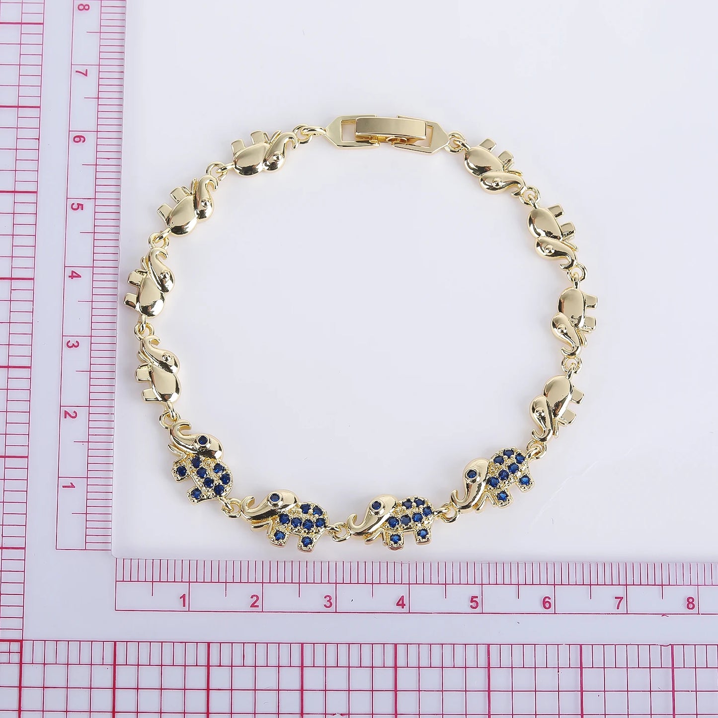 6 Colors New Trendy Gold plated Zirconia Elephant Bracelet Fashion Animal Bangle Punk Style For Woman Jewelry Gift Daily Wear
