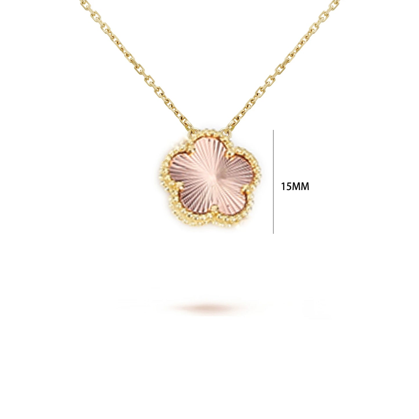 Simple 15mm Natural Shell Stone Five-Leaf Flower Set Bracelet Necklace Classic Flower Woman Jewelry Sets For Party Daily Wear