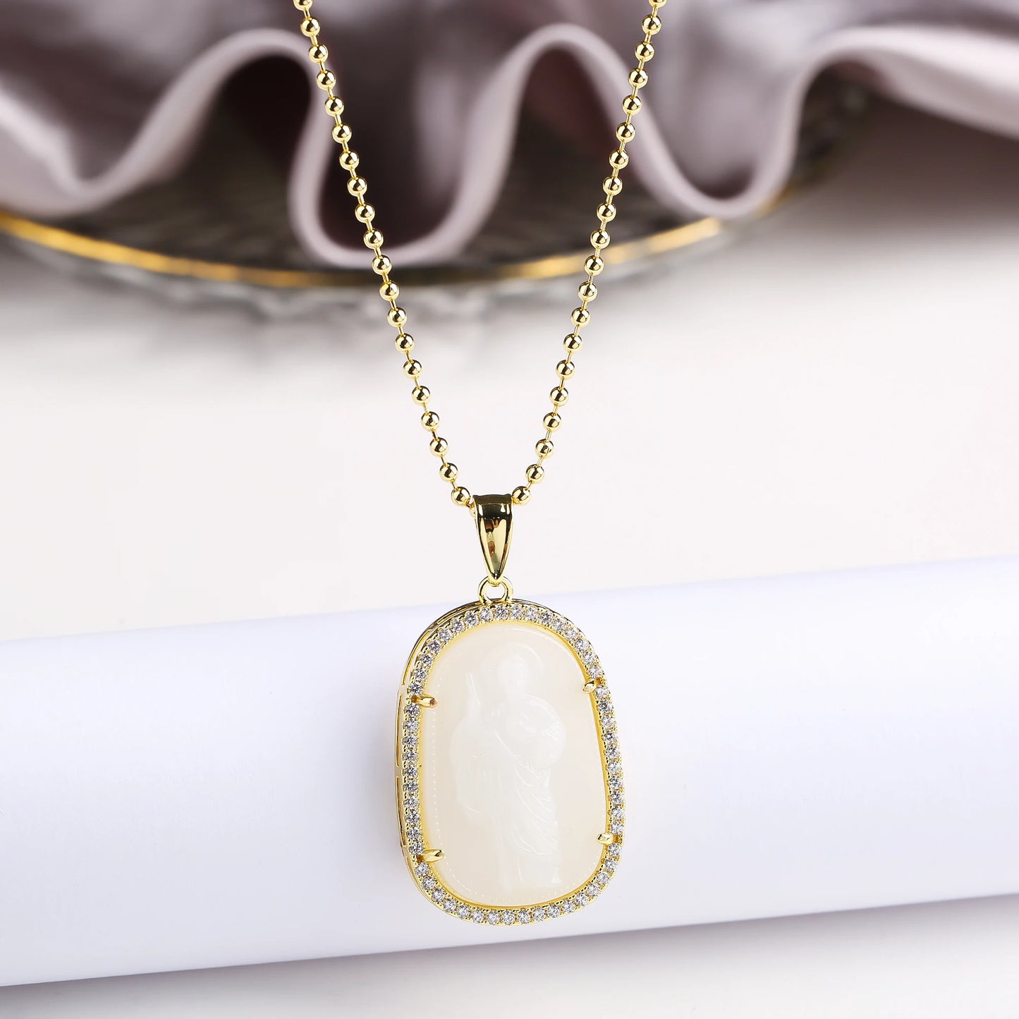 Gold/Silver Hot Sale Religious Style Gold Plated St. Jude Zircon Pendant Necklace Personalized for Man Woman Party Jewelry Gift