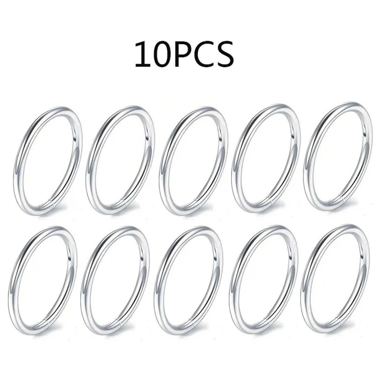 5/10Pcs 16G Stainless Steel Hinged Nose Rings Hoop Septum Clicker Tragus Helix Cartilage Daith Rook Earring Piercing Jewelry
