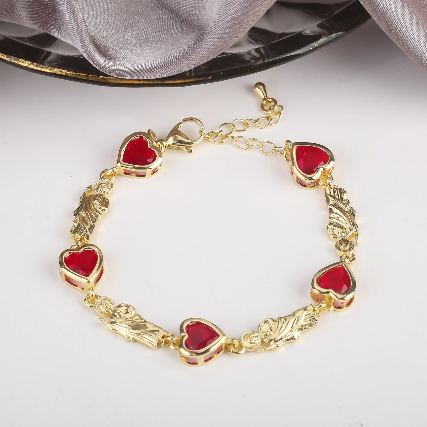 New Design Rosette Chain Virgin Mary Bracelet Fashion Woman Adjustable Bracelet Delicate Birthday Party Jewelry Gift Wholesale
