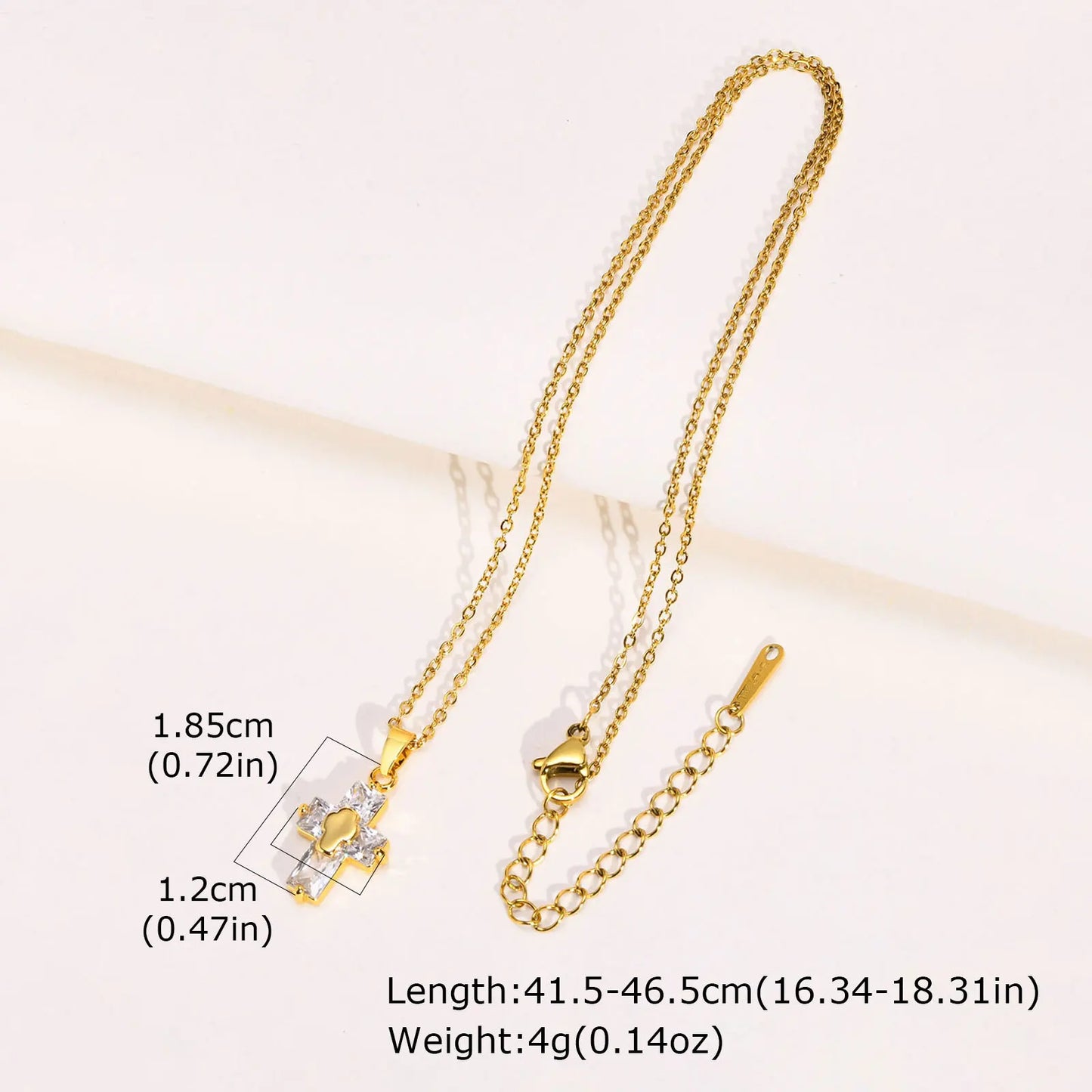 Vnox Christian Religion Necklaces For Women Men,Stainless Steel Chain Cross Pendant Charm Necklace,Classic Gold Plated Jewelry