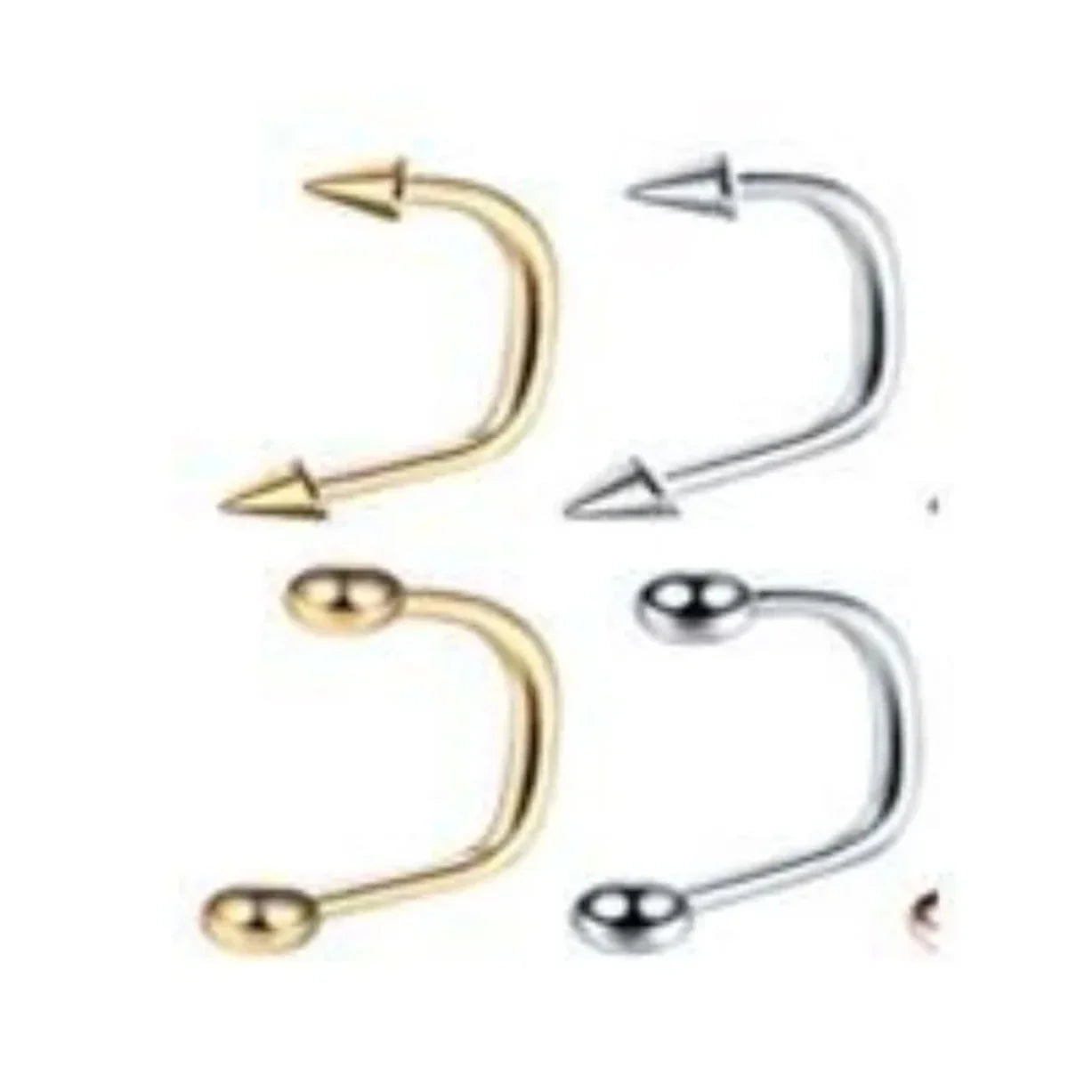 2Pcs 316L Stainless Steel Fashionable New Bestsellers Nose Lip Ring,Clip Nose Cuffs Hoop Septum Rings Conch Earring Body Jewelry