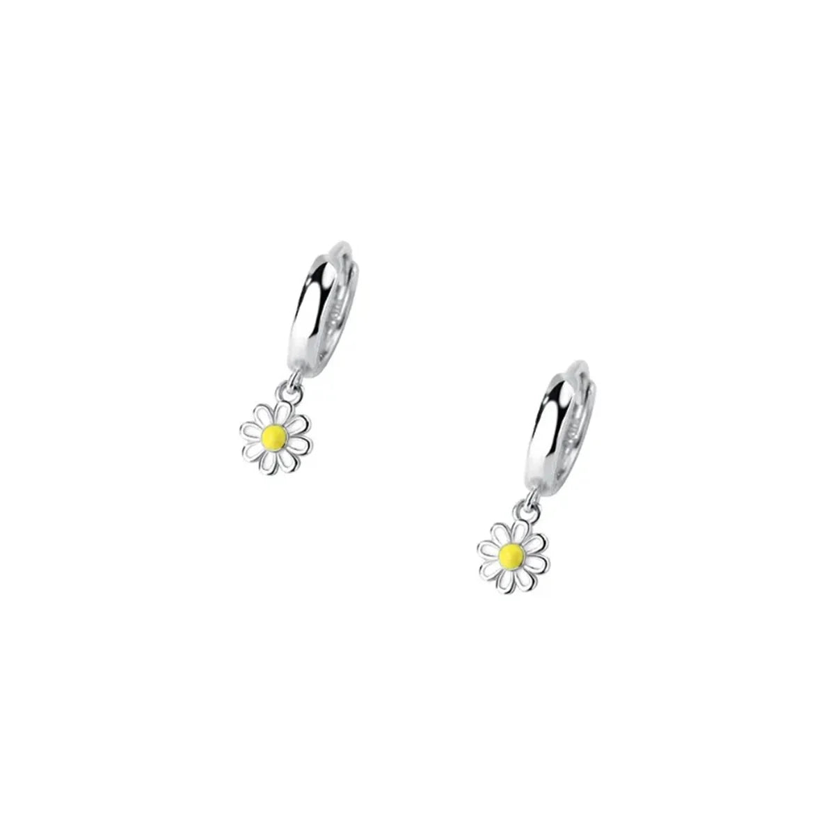 2/4Pcs Stainles Steel Sweet Flower Hoop Earrings For Women,New Fashion Round Ring For Wedding Party Temperament Ear Jewelry Gift