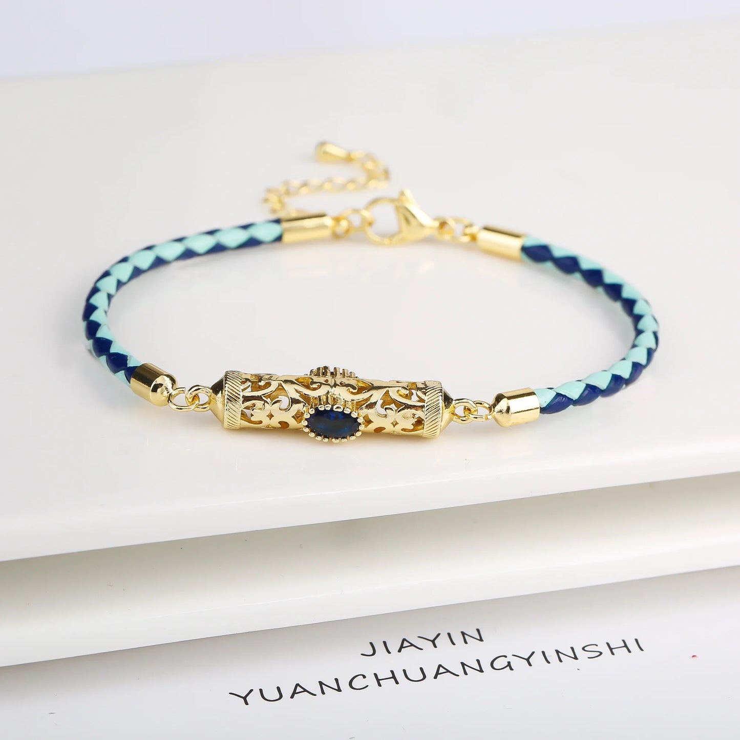 4 Color Fashion Crystal Dragon Column Leather Braided Adjustable Bracelet Classic for Woman Birthday Wrist Jewelry Couple Gift