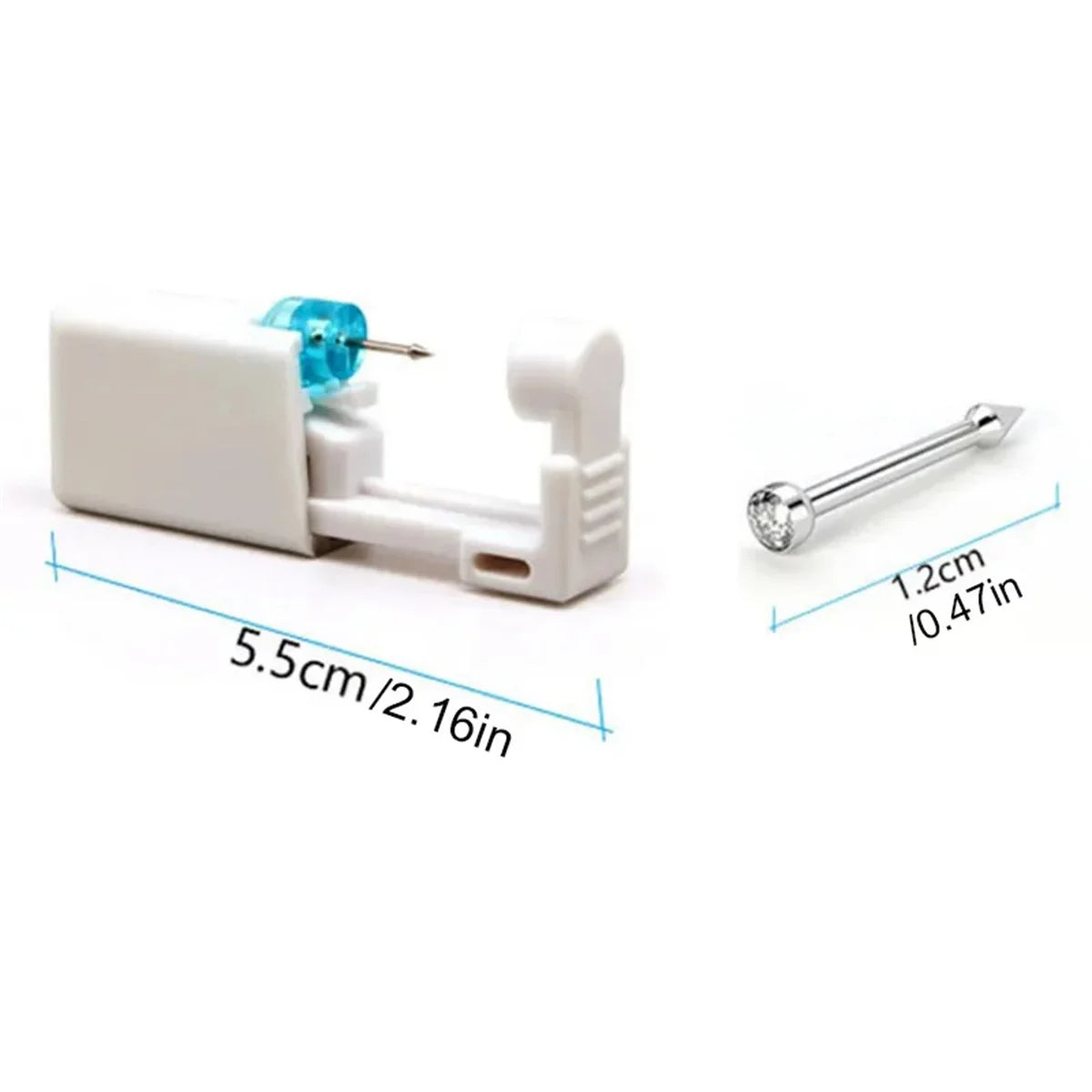 1pc Disposable Sterile Ear Piercing Kit, Cartilage Tragus Helix Piercing Gun No Pain Piercer Tool Machine Set Stud Jewelry