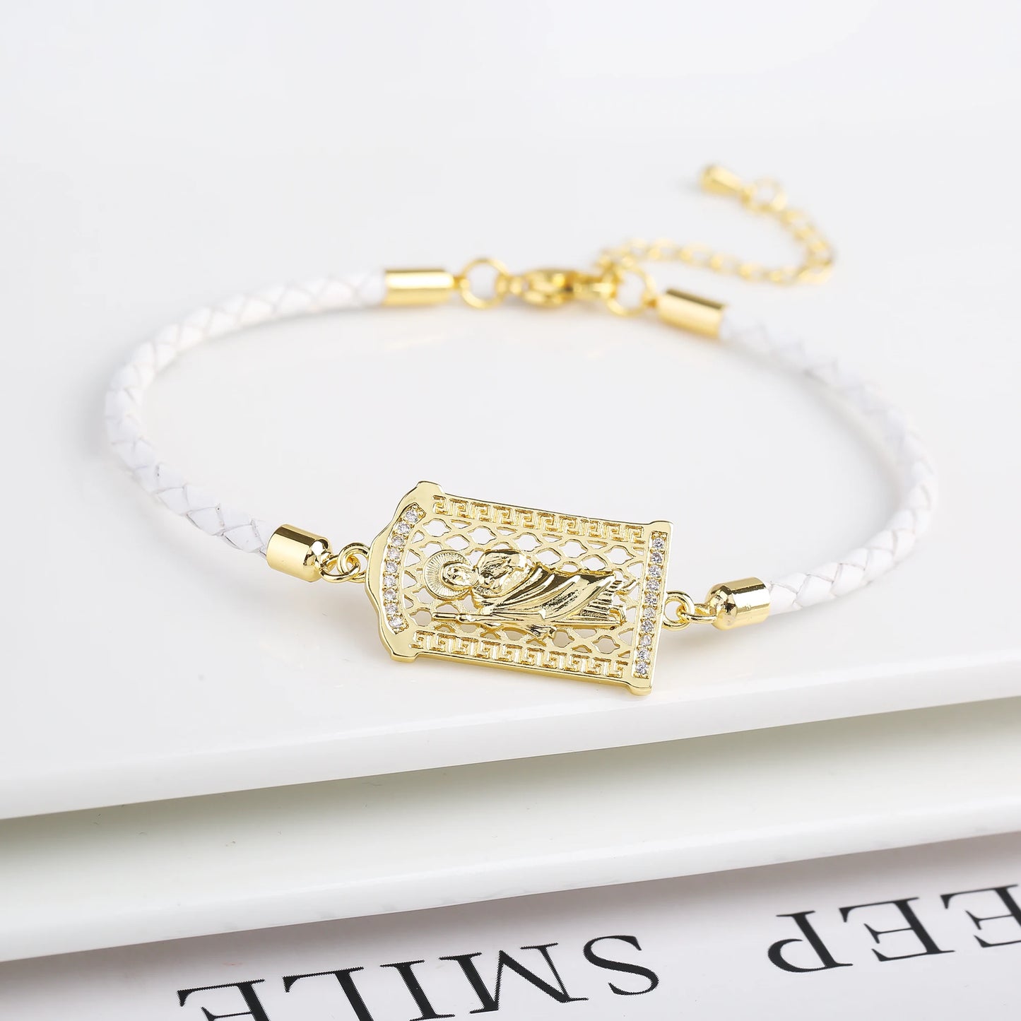 High Quality St. Jude Bracelet Copper Drip Oil Madonna Bracelet For Woman Man Party Birthday Daily Wear Religious Jewelry Gift