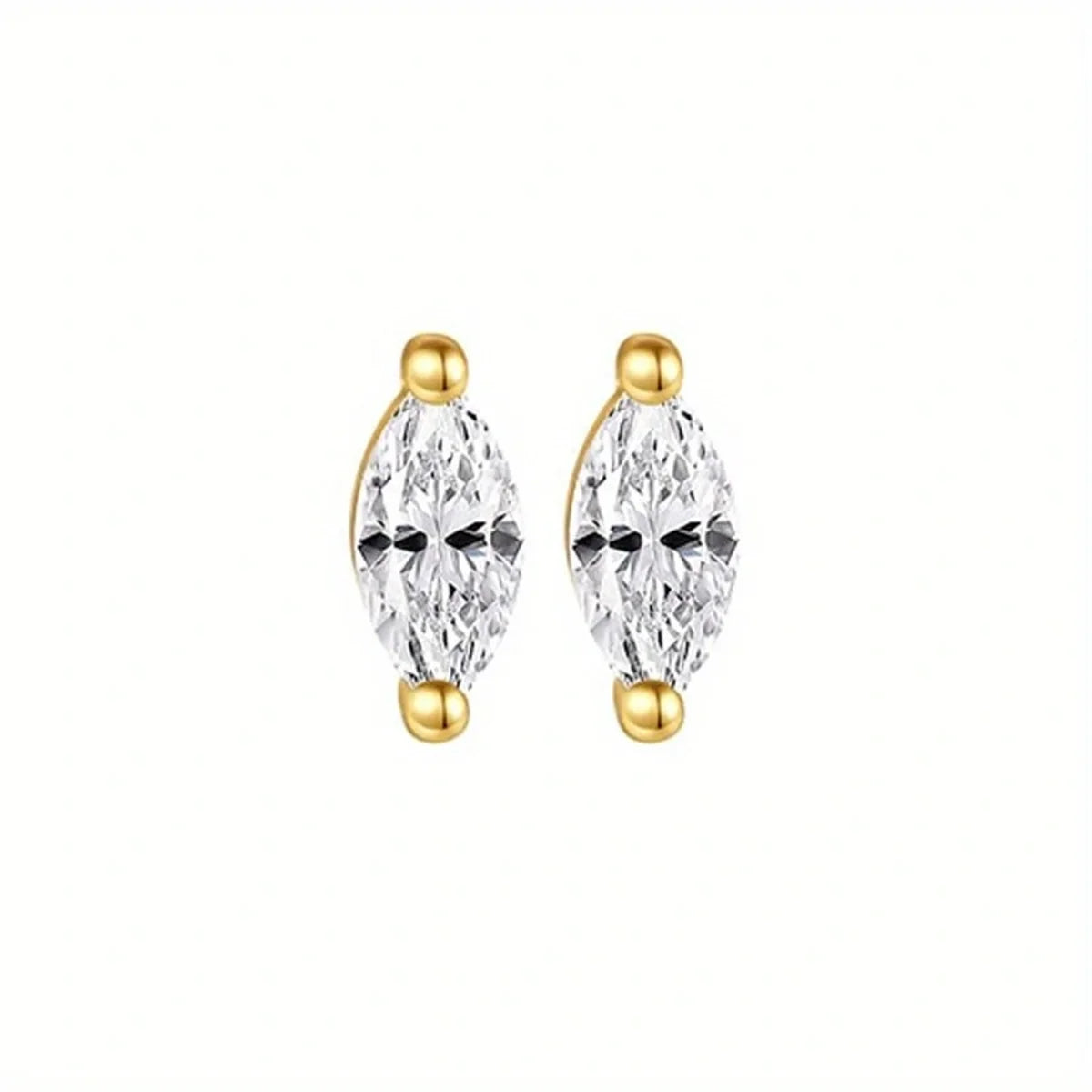 2/6Pcs 20G 18K Golden Plated Tiny Cubic Zerconia Opal Flat Back Stud Ear,Hypoallergenic Cartilage Tragus Helix Earring