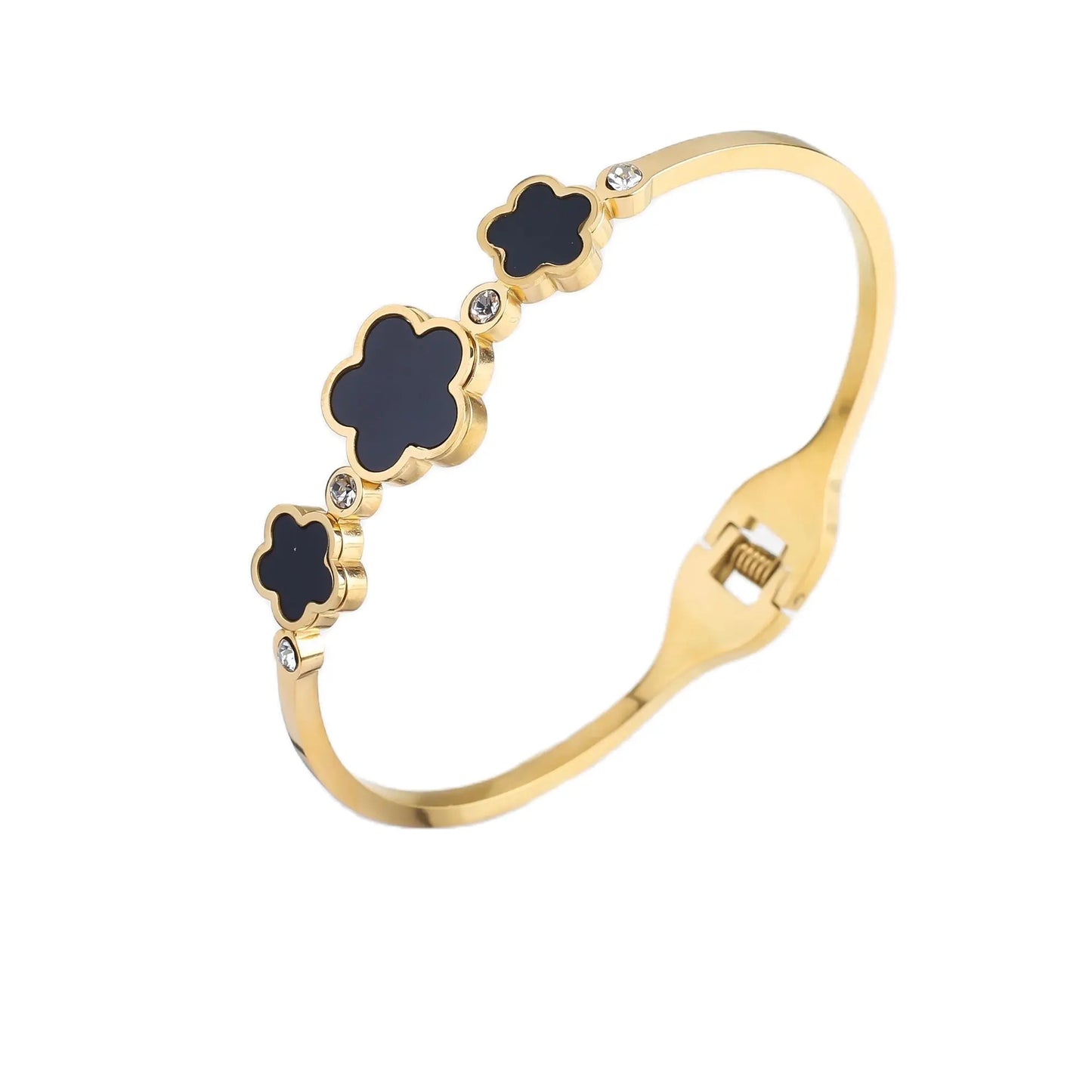 High Quality Hot Selling Plum Blossom Plant Five Leaf Flower Adjustable Bracelet Accessories For Women's Luxury Jewelry Clover