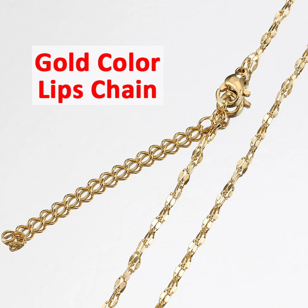 10pcs 5pcs Stainless Steel Bead Chain Necklace Chains for DIY Jewelry Making Findings 45cm+5cm Chain with Lobster Clasps No Fade