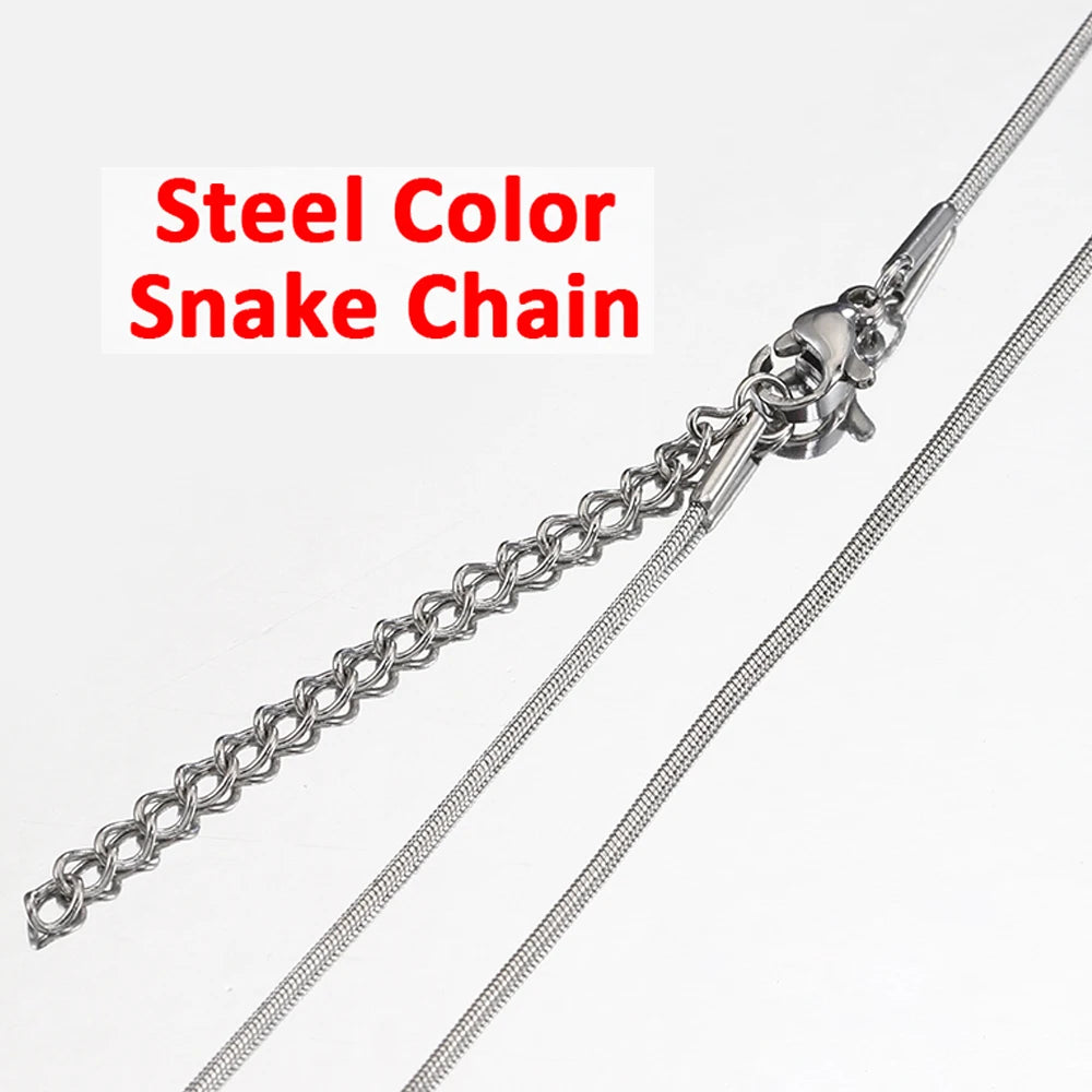 10pcs 5pcs Stainless Steel Bead Chain Necklace Chains for DIY Jewelry Making Findings 45cm+5cm Chain with Lobster Clasps No Fade