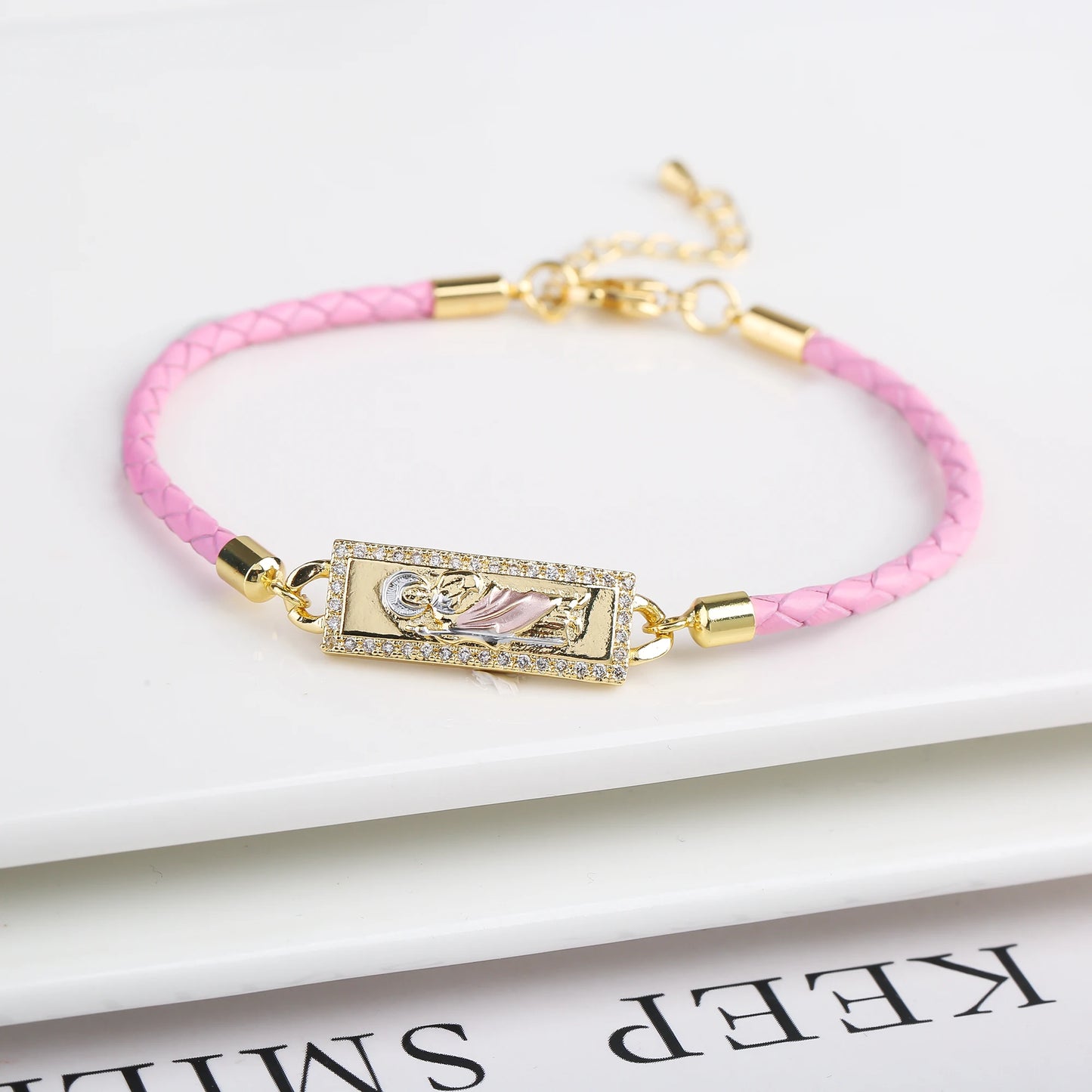 High Quality St. Jude Bracelet Copper Drip Oil Madonna Bracelet For Woman Man Party Birthday Daily Wear Religious Jewelry Gift