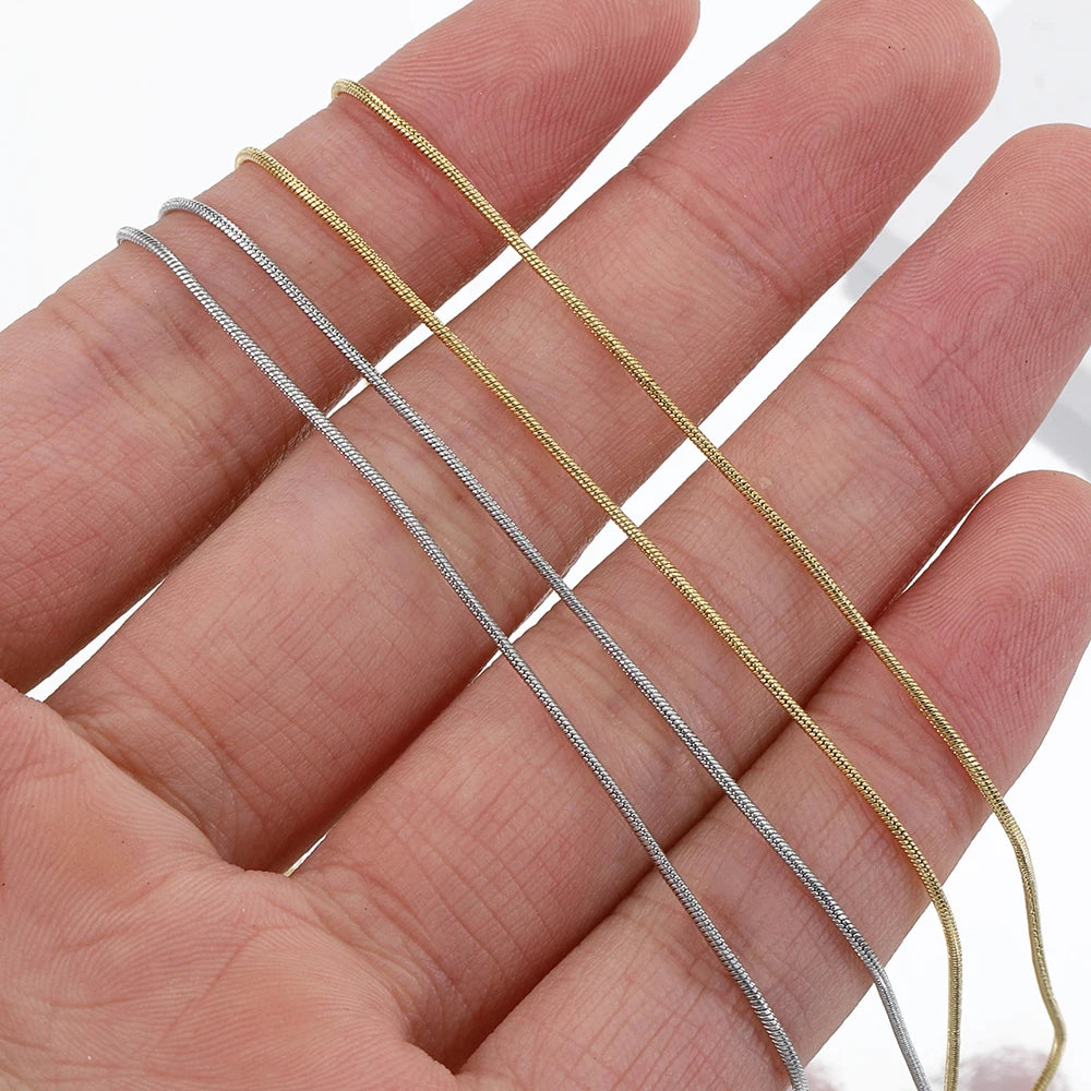 10pcs 5pcs Stainless Steel Snake Chain Necklace Chains for DIY Jewelry Making Findings Pendants Chain Lobster Clasps Wholesale