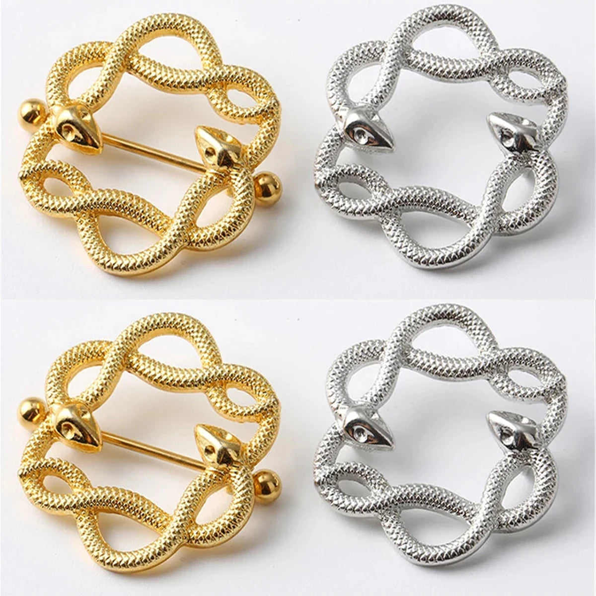 2pcs Fashion 316L Stainless Steel Snake Nipple Rings,Punk Sexy Cool Snake Nipple Piercing Jewelry Industrial Nipple Jewelry