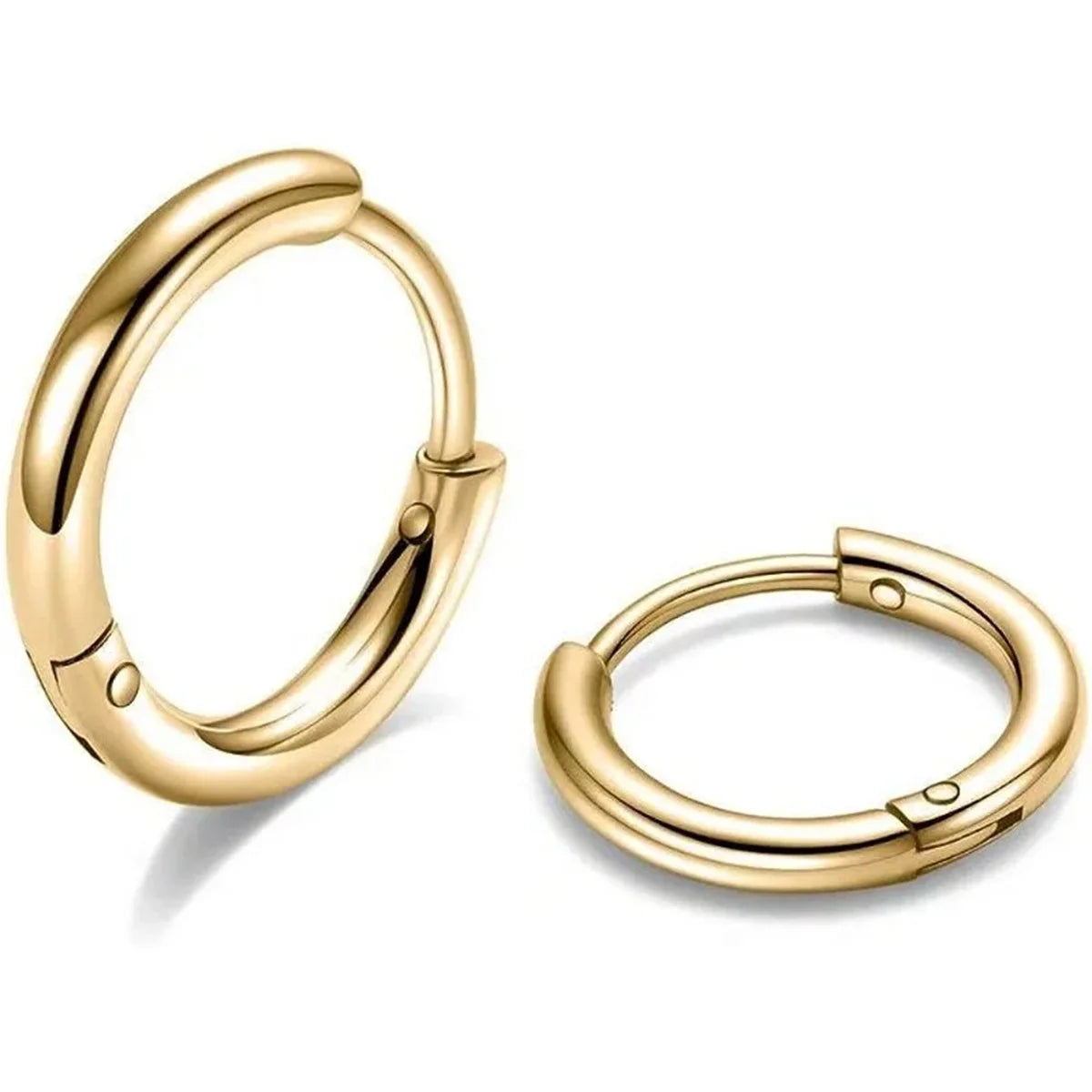 2/6pcs 316L Stainless Steel Huggie Hoop Earrings for Women Men,Cartilage Tragus Helix Daith Hypoallergenic Piercing Jewelry