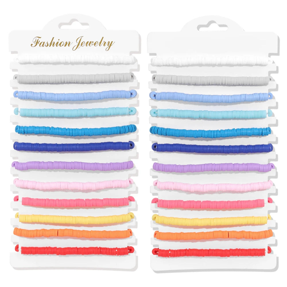 Wholesale 12Pcs/Set Colorful Natural Stone Bracelets Adjustable Rope Braided Bracelet Handmade Bohemia Bracelets with Cards