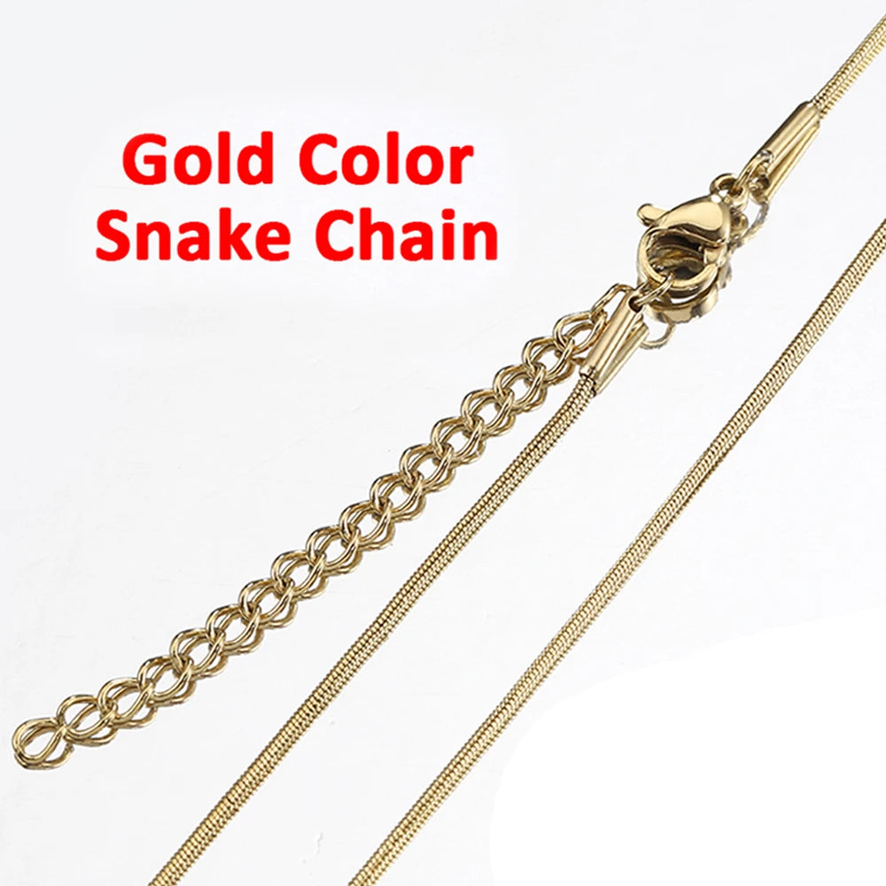 10pcs 5pcs Stainless Steel Bead Chain Necklace Chains for DIY Jewelry Making Findings 45cm+5cm Chain with Lobster Clasps No Fade