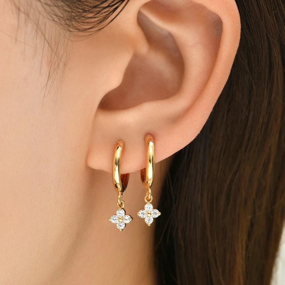 925 Sterling Silver leaf Earrings For Women Trendy Earring Jewelry Prevent Allergy Party Accessories Gift