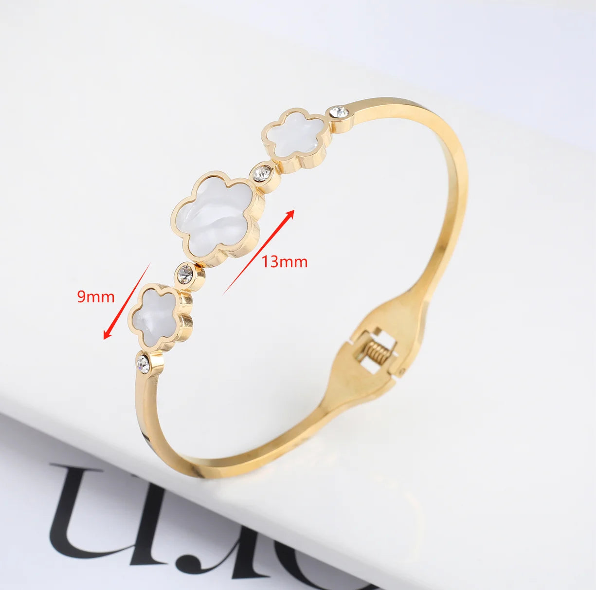 High Quality Hot Selling Plum Blossom Plant Five Leaf Flower Adjustable Bracelet Accessories For Women's Luxury Jewelry Clover