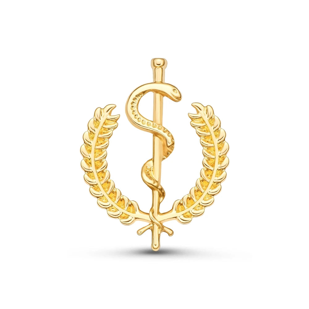 Hanreshe Medical Caduceus Brooch Pin Set Doctor Nurse Lapel Hat Bag Badge Brooches Medicine Psychology Surgery Jewelry Gifts