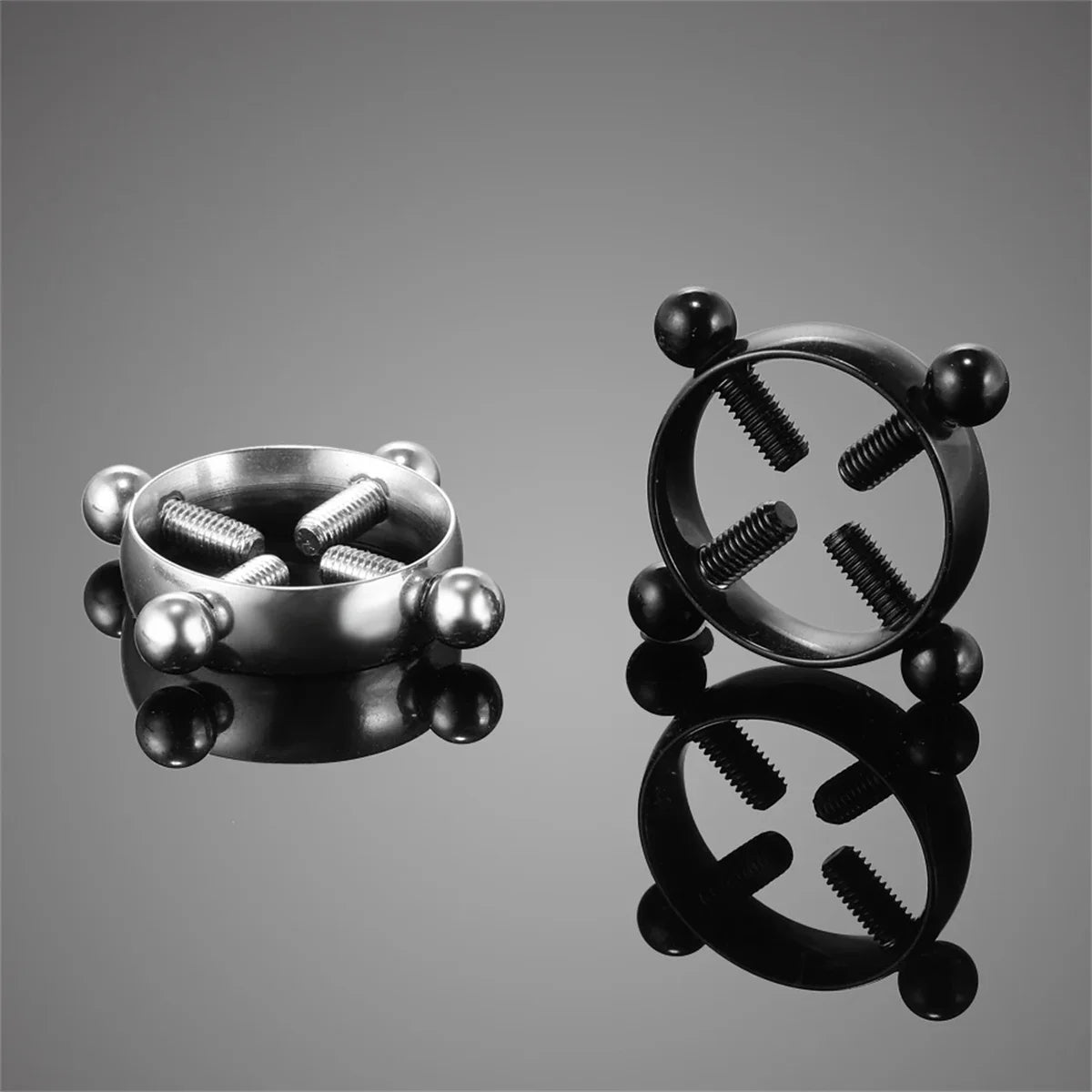1Pair Fashion Stainless Steel Adjustable Nipple Ring For Women, Various Colors Clip On Nipple Rings Fake Nipple Piercing Jewelry