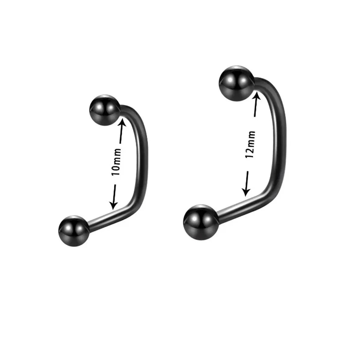 2Pcs 316L Stainless Steel Fashionable New Bestsellers Nose Lip Ring,Clip Nose Cuffs Hoop Septum Rings Conch Earring Body Jewelry
