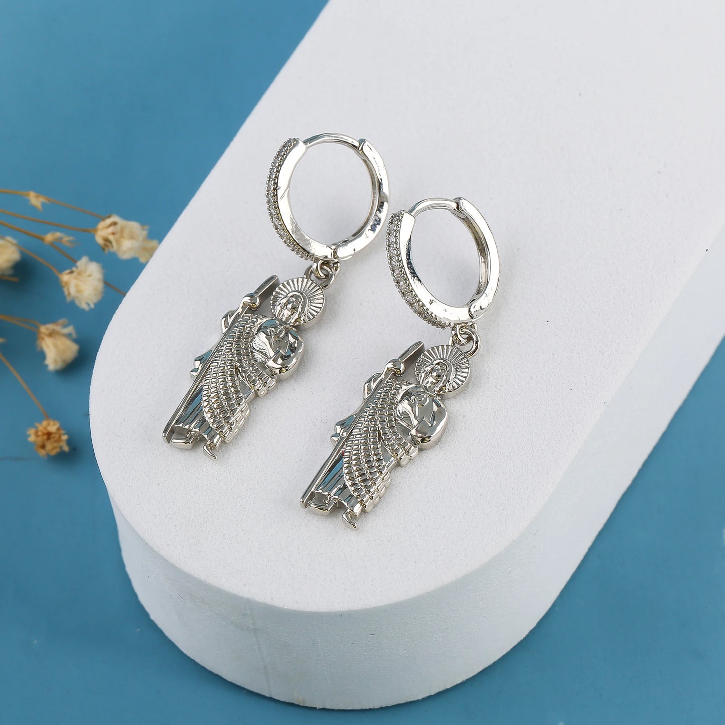 7 Style Creative St. Jude Gold Plated Drop Earrings Classic for Woman Girl Party Fashion Wedding Religious Jewelry Wholesale