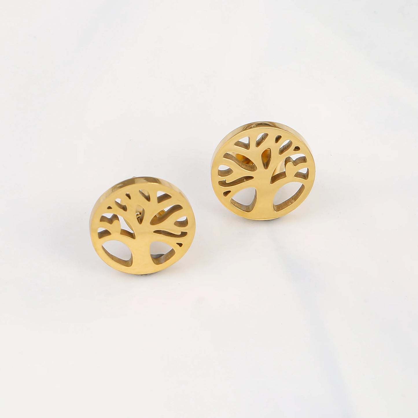 Top Quality Gold Plated Stainless Steel Tree Of Life Necklace Earrings Bracelet 3 Pcs Jewelry Set For Woman Girl Party Jewelry