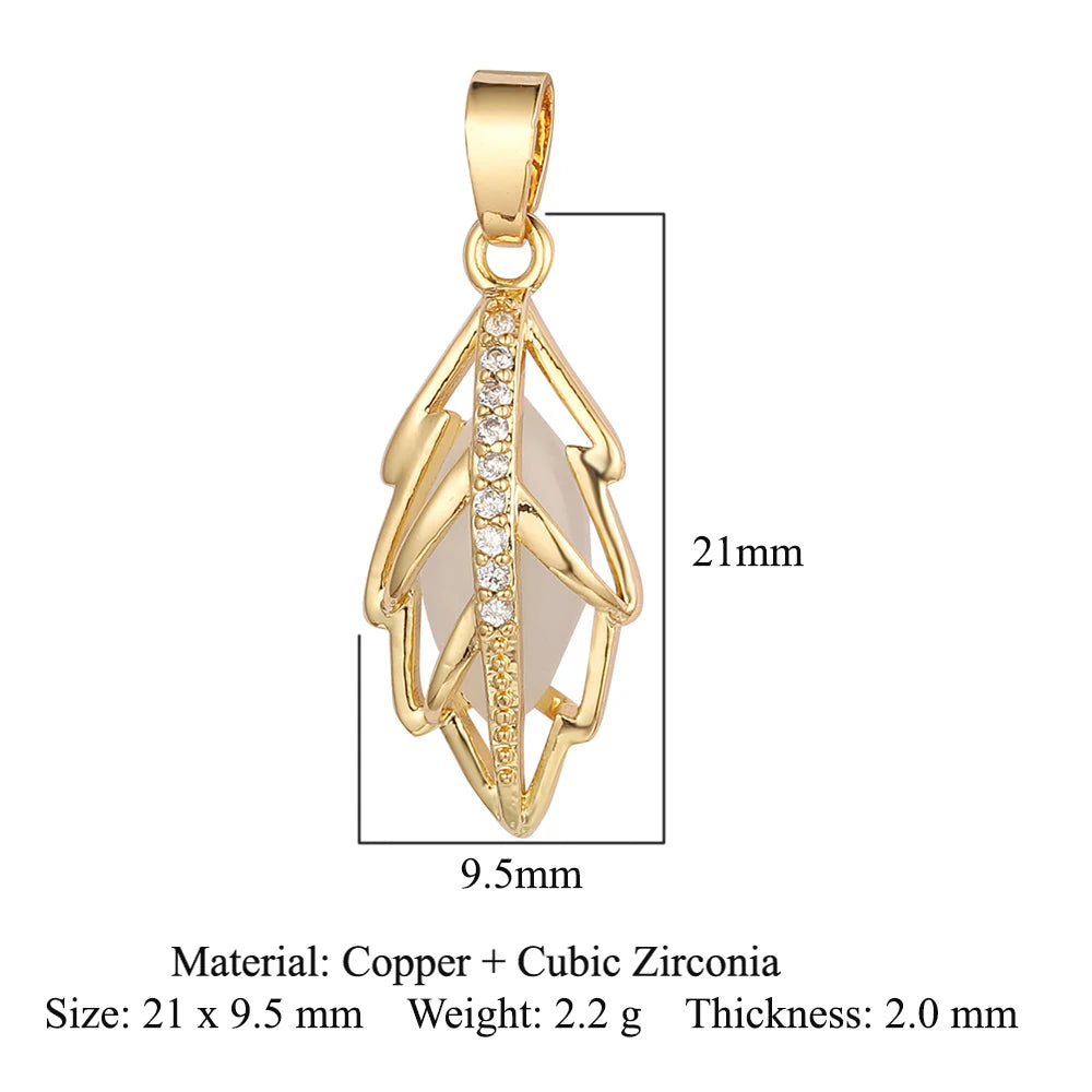 3pcs/Lot Cross Sunflower Cubic Zirconia Pendant Life Tree Maple Leaf Grape Cherry Brass CZ Charms DIY Jewelry Necklace Pendants