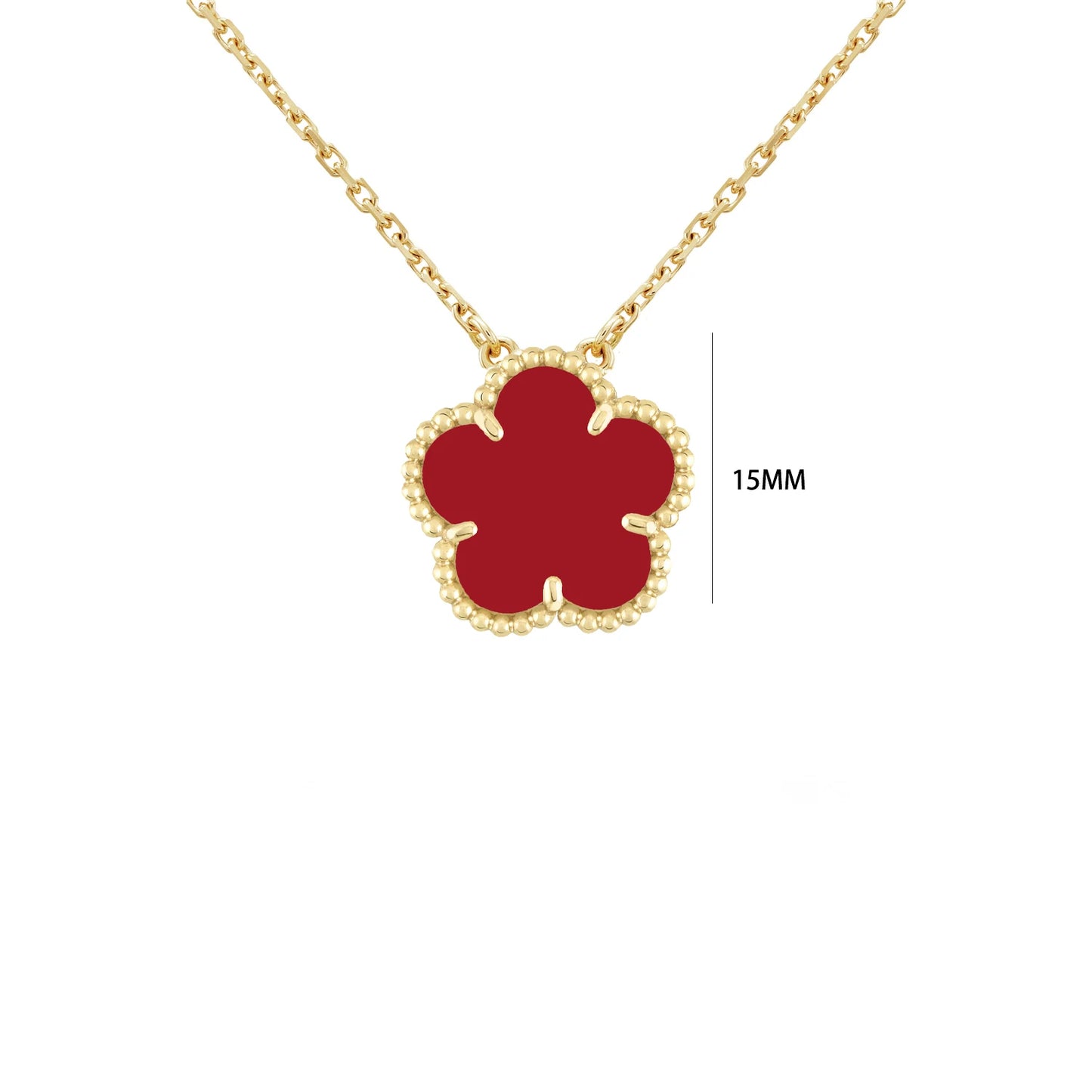Simple 15mm Natural Shell Stone Five-Leaf Flower Set Bracelet Necklace Classic Flower Woman Jewelry Sets For Party Daily Wear