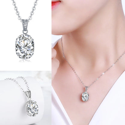 Unique 925 Sterling Silver Necklace Aquamarine Gemstone Pendant Necklaces with Chain for Women Vintage Floral Swan Filigree