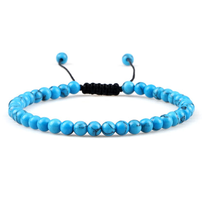 Adjustable 4mm Chakra Beads Bracelet Mini Natural Stone Agats Lava Tiger Eye Beaded Bracelets & Bangles Women Men Gift Jewelry