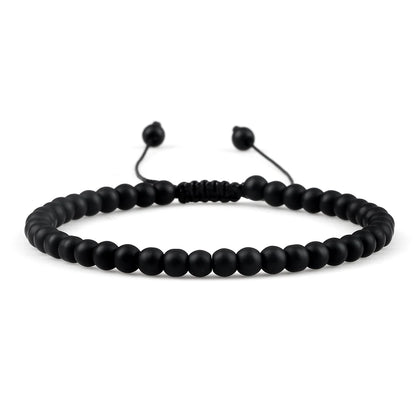 Adjustable 4mm Chakra Beads Bracelet Mini Natural Stone Agats Lava Tiger Eye Beaded Bracelets & Bangles Women Men Gift Jewelry